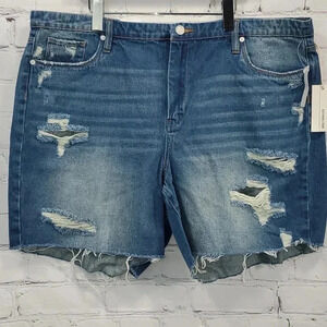 Blank NYC Ground Rules Denim Shorts Women’s Size 20W NWT